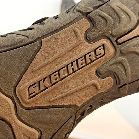 Skechers Outdoor Lifestyle Sandals Woman's 8 Brown Leather Slip On Strappy Slide - Picture 10 of 11